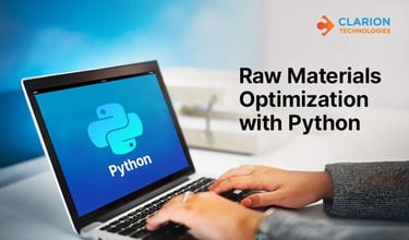 Raw Materials Optimization for Food Manufacturing with Python